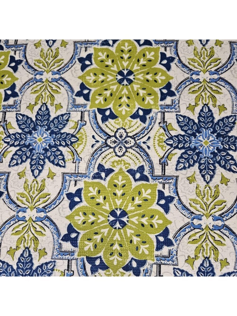 Microfiber Rectangle Tablecloth Linen 102x60 Porto Blue Green Floral Waterproof